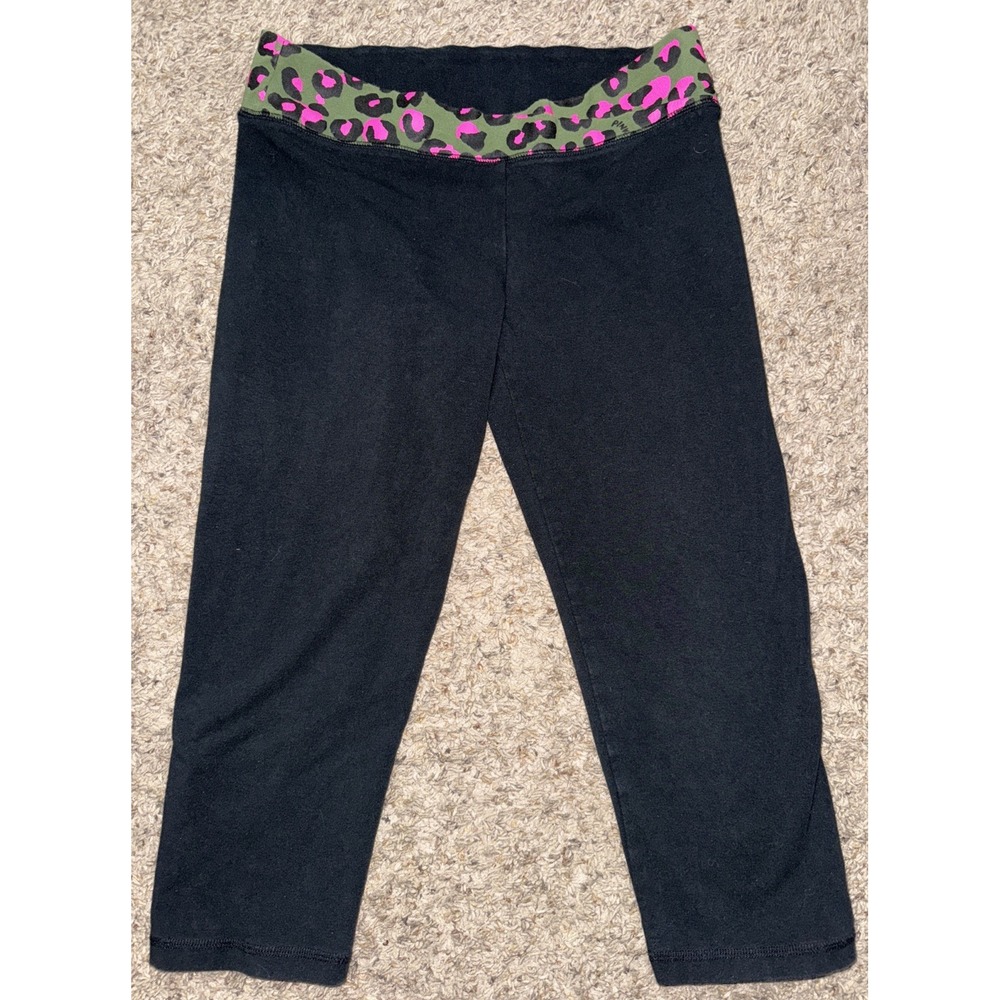 Y2K Victoria's secret PINK Low Rise Yoga Capri Pink Cheetah Size Small